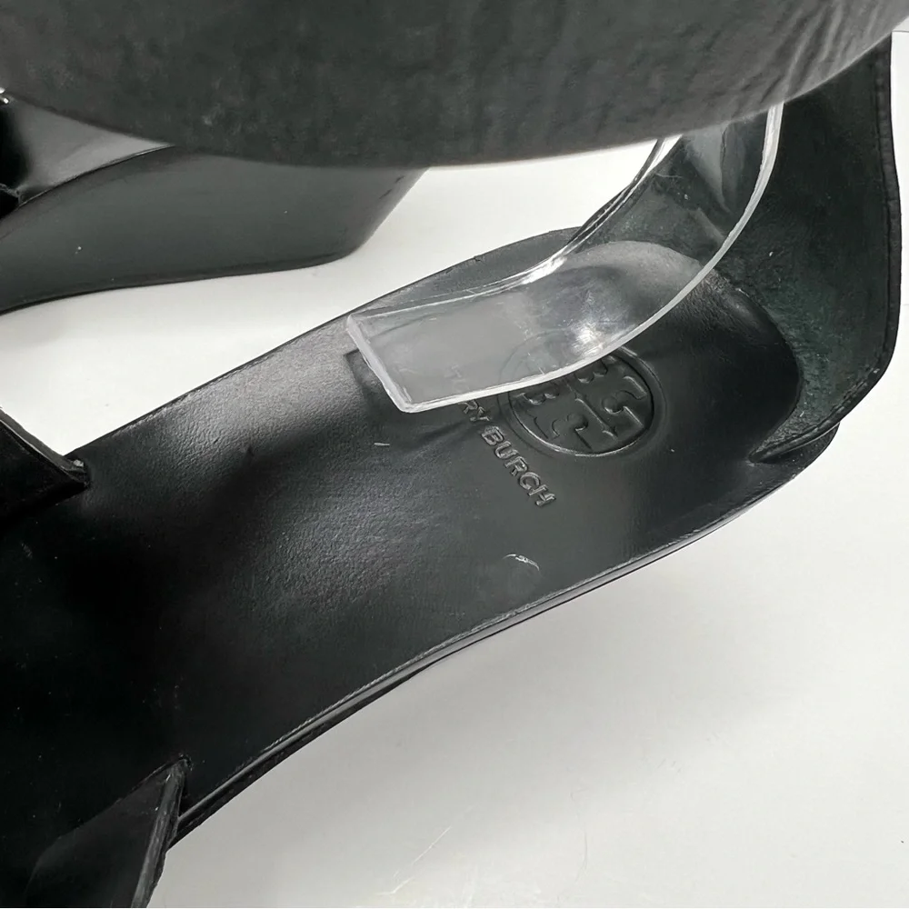 Tory Burch Zoey Wedge Sandal Black Size 10